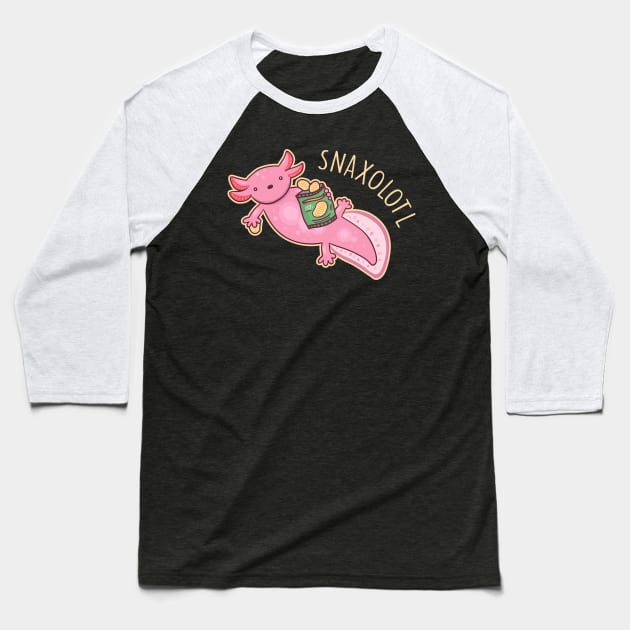 Snaxolotl Baseball T-Shirt by NinthStreetShirts